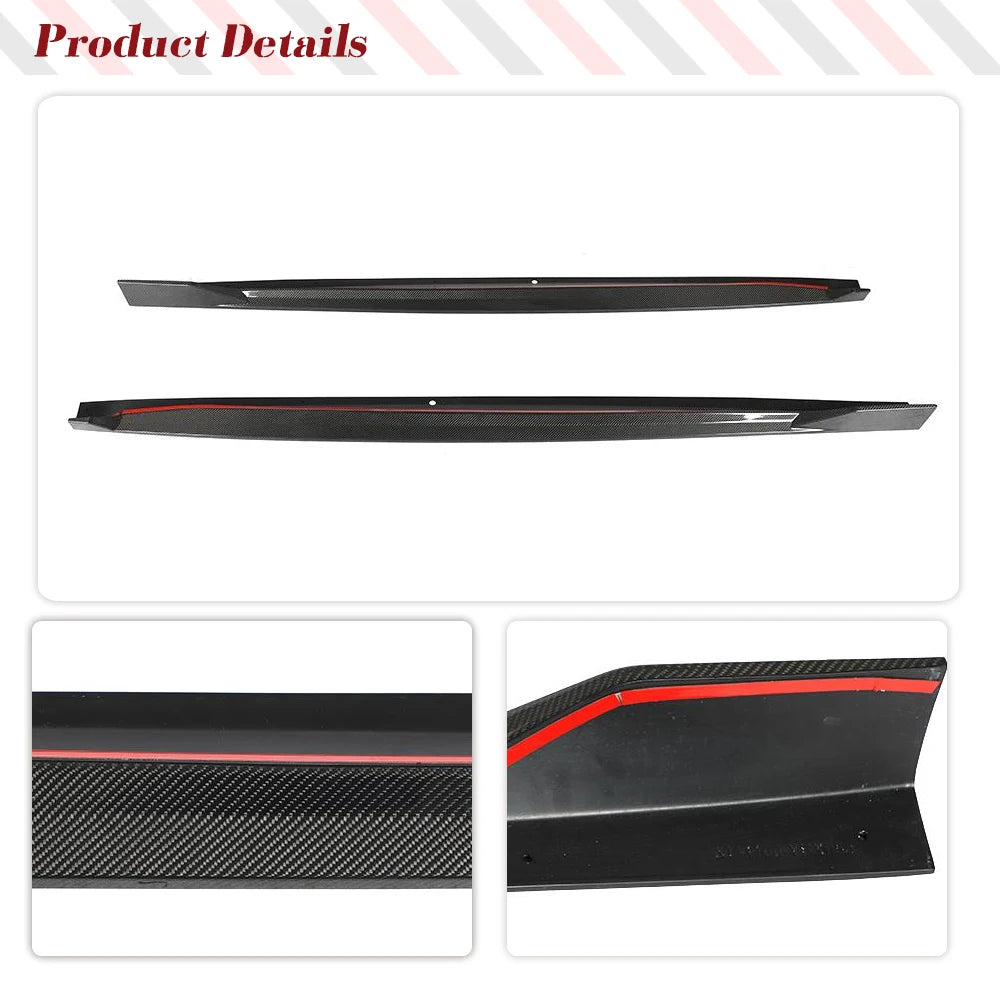 Carbon Fiber Car Side Skirts Extension Lips for BMW G05 X5 M Sport 2019-2022 Car Side Skirts Extension Lips Body Kits Blades [BDK]