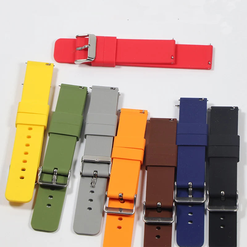 14mm 16mm 18mm 20mm 22mm  Silicone Band Strap Quick Release Watchband Bracelet for Smart Watch [SWH]