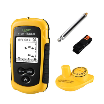 Fish Finder Portable Echo Sounder 400feet(120M) Wireless operating range Ocean River Wireless Fish Finder [SPT]