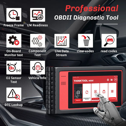 THINKCAR Thinktool Mini OBD2 Scanner Full System Diagnosis DPF A/F 28 Reset ODB 2 Automotive Car Diagnostic Tools Free Update [CAR]