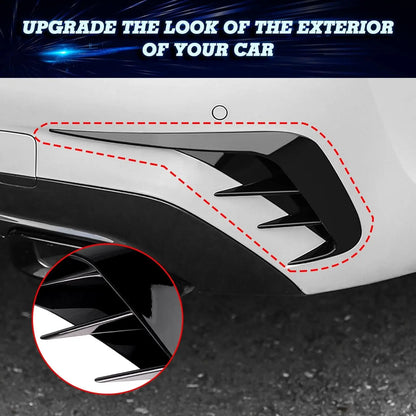 Car Rear Bumper Lip Spoiler For BMW 3 Series G20 M-Sport 320e 330e 318i 320i 325i 330i 340i 2019-2022 Air Vent Outlet Cover Trim [BDK]