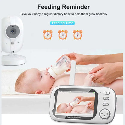 3.5'' Video Baby Monitor 2.4G Mother Kids Two-way Audio Night Vision Video Surveillance Cameras With Temperature display Screen [ELE]