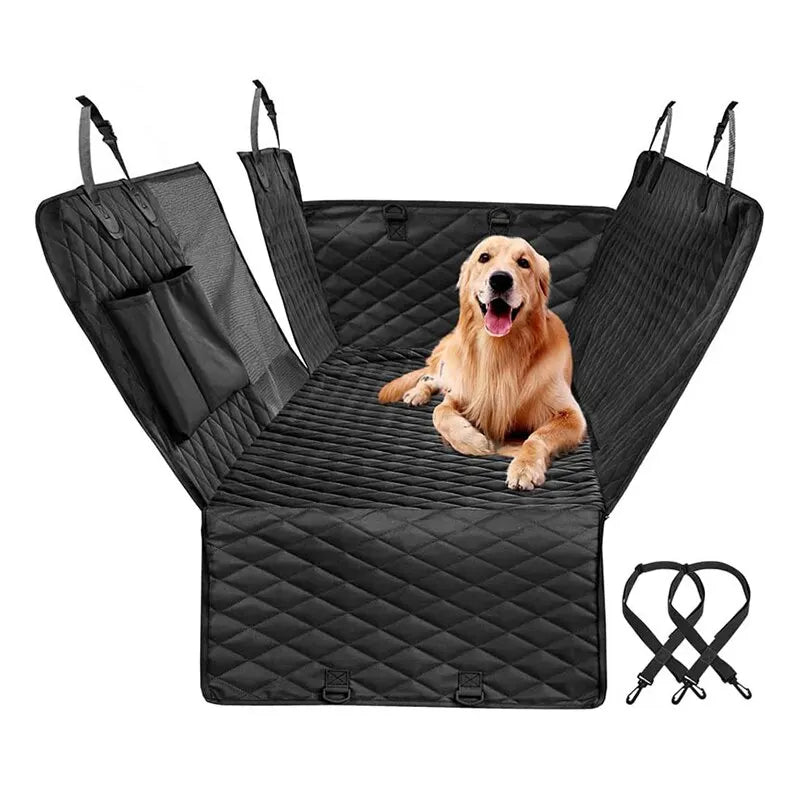 143×153CM Double Zipper Car Pet Seat Pad Waterproof Dirt Resistant Suitable Multiple Models Solid Color Cars Rear Seats Cushion [PET]