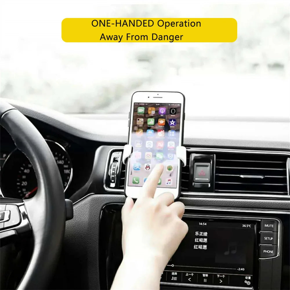 Universal Gravity Auto Phone Holder Car Air Vent Clip Mount Mobile Phone Holder Cell Phone Stand Support For iPhone For Samsung [CAR]