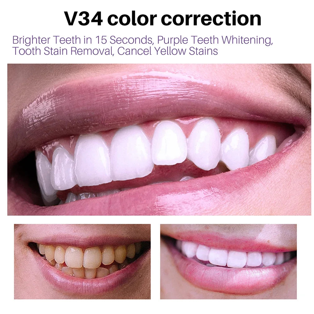 50ml Teeth Whitening Mousse Deep Cleaning Cigarette Stains Repair Bright Neutralizes Yellow Tones Dental Plaque Fresh Breath [DEN]