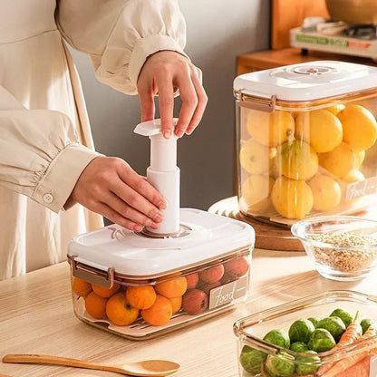 Food Vacuum Storage Box Sealed Fresh-Keeping Box Large Capacity Food Dispenser Transparent Storage Container with Vacuum Pump [DSP]