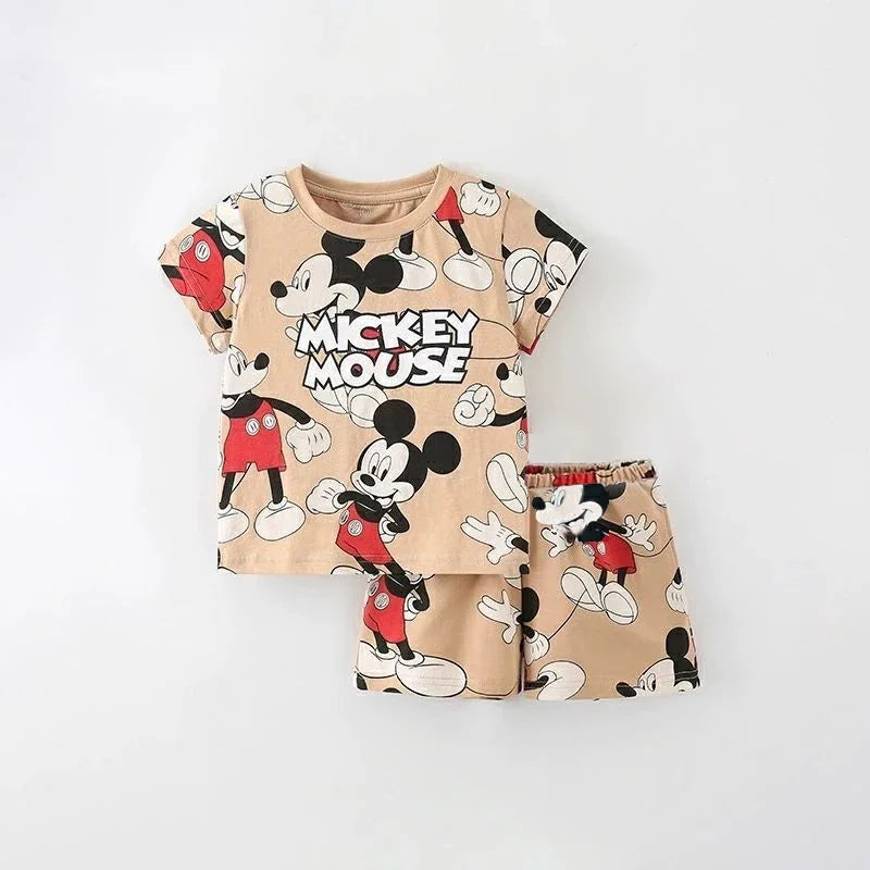 Trendy Casual 2 Piece/Sets For Girls Boys T-shirt +Shorts Tracksuits Baby Summer Short Sleeve Outfit New Fashion Costume [TSH]