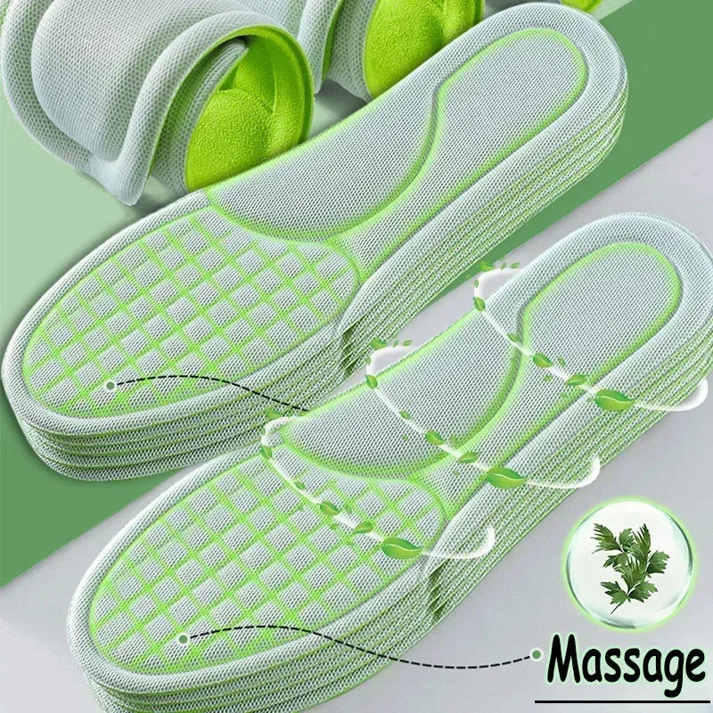 Unisex Memory Foam Orthopedic Insoles Deodorizing Insole For Shoes Sports Absorbs Sweat Soft Antibacterial Shoe Accessories [SHO]