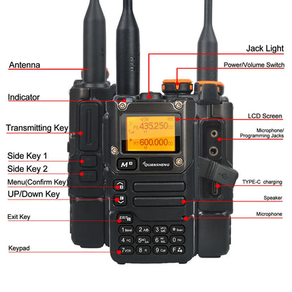 UV-K5(8) Air Band 50-600MHz Rx Multi-Band 136-600MHz Tx DTMF Scrablmer Vox Frequency Scan Copy NoAA FM Quansheng  Walkie Talkie [TEL]