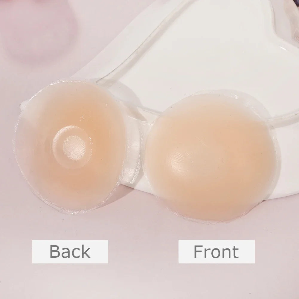 Silicone Nipple Cover Reusable Women Bra Sticker Breast Petal Strapless Lift Up Bra Invisible Boob Pads Chest Pasties Intimates [UND]