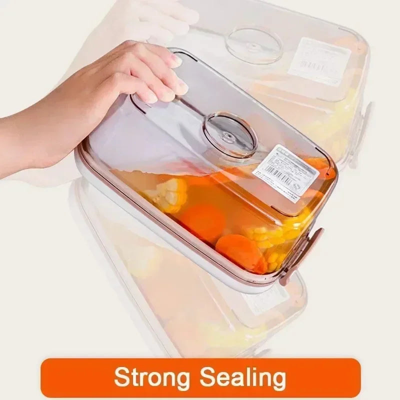 Food Vacuum Storage Box Sealed Fresh-Keeping Box Large Capacity Food Dispenser Transparent Storage Container with Vacuum Pump [DSP]