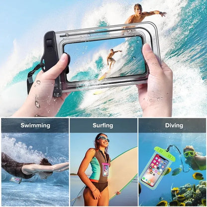 Waterproof Phone Case Swimming Water Proof Bag Universal Underwater Phone Protector Pouch PV Cover for iPhone 12 Pro Xs Max XR X [PHC]