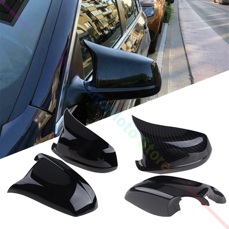 Rhyming Rearview Mirror Cap Side Mirror Cover M Performance Car Accessories Fit For BMW 5 Series F10 F11 F18 Pre-LCI 2010-2013 [BDK]