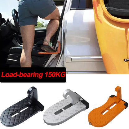 Universal Foldable Car Roof Rack Step Car Door Step Multifunction Latch Hook Auxiliary Foot Pedal Aluminium Alloy Safety Hammer [CAR]