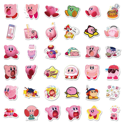 100pcs Cute Kirby Anime Sticker Guitar Skateboard DIY Waterproof Phone Case Kawaii Laptop Sticker Kawai Stickers Pack [PHC]