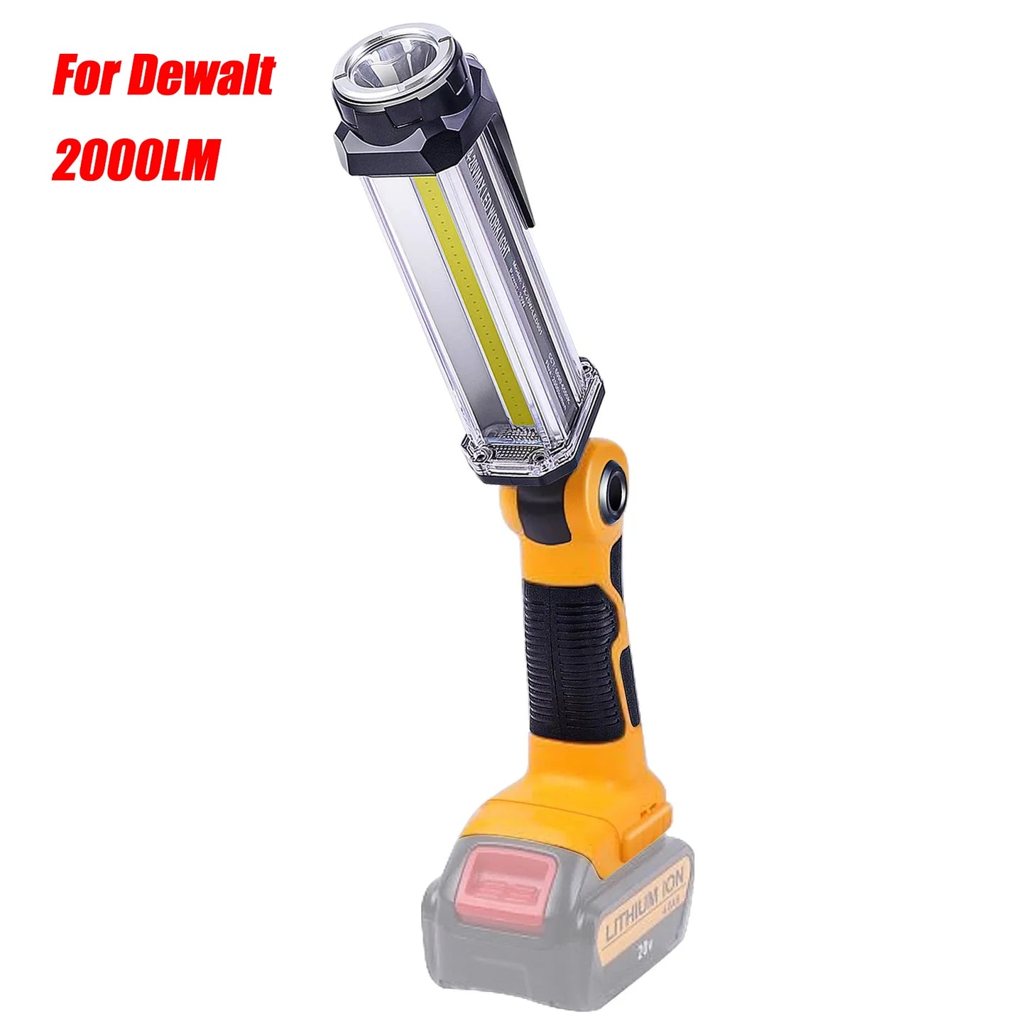 2000LM Cordless LED Work Light Portable Outdoor Flashlight Camping Lanterns for Dewalt 20V Li-ion Battery (No Battery) [BAT]