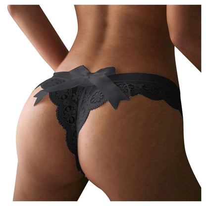 Sexy Lace Thong Women Butterfly Low Waist Panties Transparent Underwear Ladies Briefs Lingerie Panty Underwear Womens Lingerie [GRM] [UND]