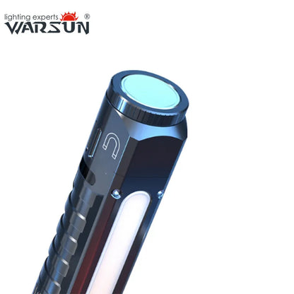 Warsun Powerful LED Flashlight Magnet Rechargeable Torch Light Portable Lantern  8 Modes Hand Lamp For Camping Hiking  Emergen [MAG]