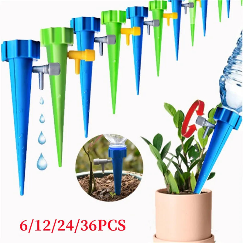 Self-Watering Kits Waterers Drip Irrigation Indoor Plant Watering Device Gardening Flowers and Plants Automatic Waterer Gadgets [GAR]