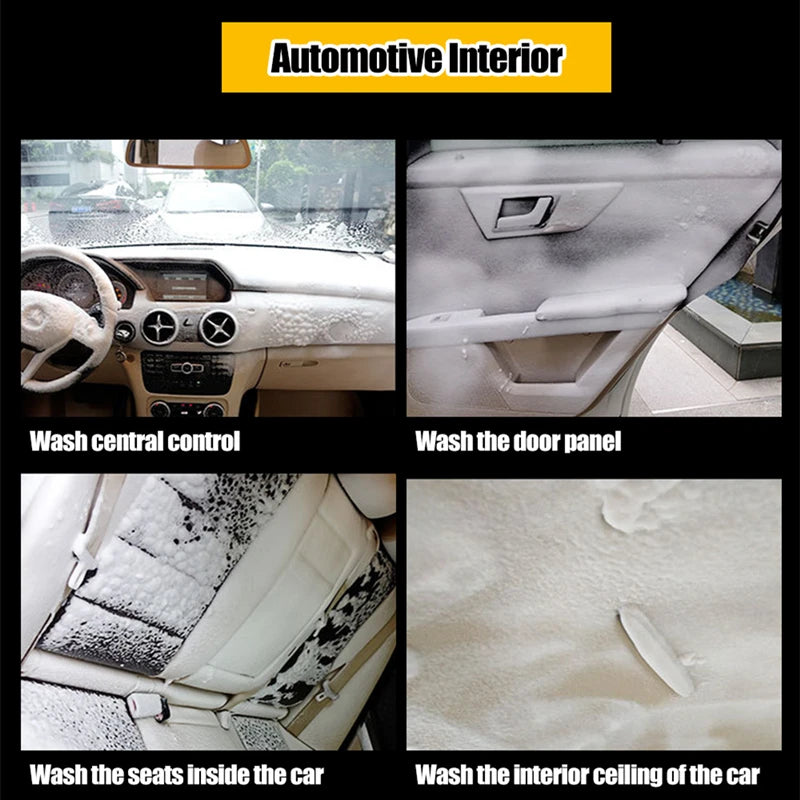 Foamy Car Interior Leather Wash Multi-Purpose Cleaner Tools Car Restorer Strong Decontamination Sofas Kitchen Shoes Car Wash [SHO]