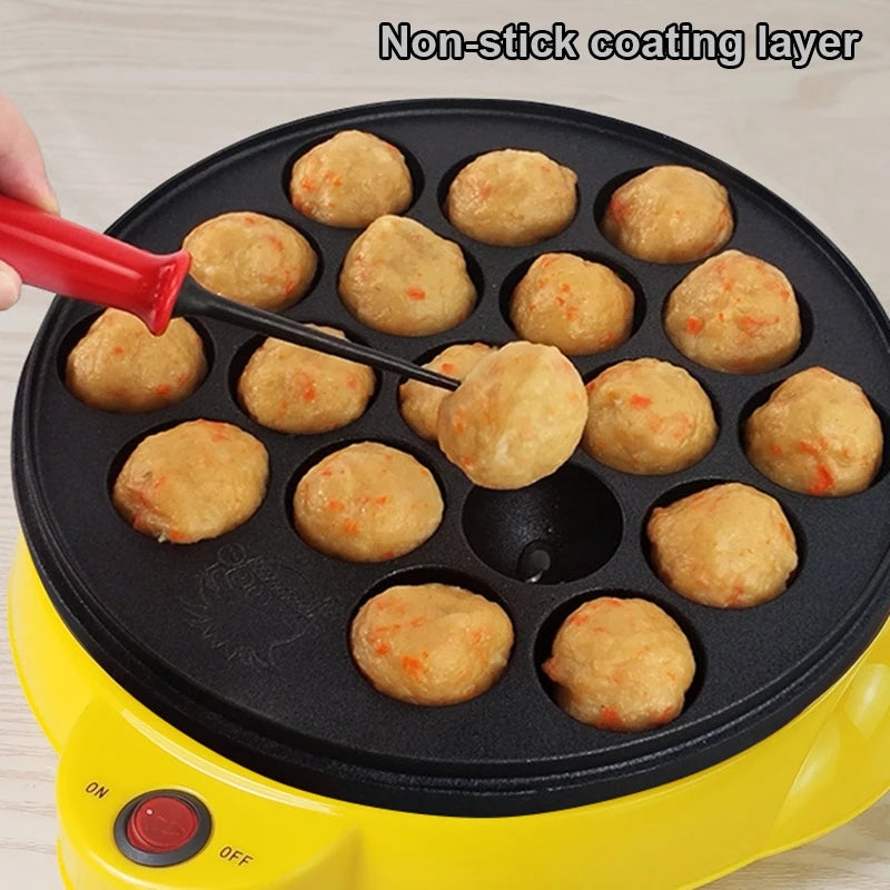 DMWD 110V/220V Chibi Maruko Baking Machine Household Electric Takoyaki Maker Octopus Balls Grill Pan Professional Cooking Tools [HAP]