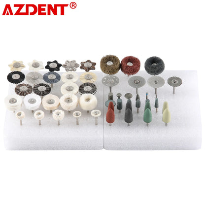 AZDENT 51Pcs/Box Dental Polishing Kit Laboratory HP Polisher Set 2.35mm Shank Diameter Burs Brush Grinding Clinic Lab Tools [DEN]