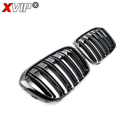 XVIP Glossy Black Diamonds Style Front Bumper Kidney Grilles For BMW X1 F48 F49 2016-2019 Shiny Line Style Upper Racing Grilles [BDK]