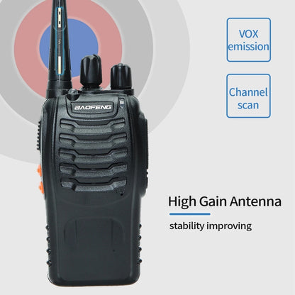 2/4PCS Baofeng BF-888S 12W Walkie Talkie Dual Band Portable Long Range Standby UHF 400-470MHz USB Ham Two Way Radio for Hunting [TEL]