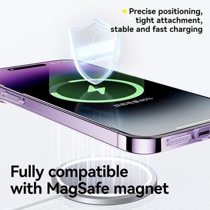Baseus Magnetic Case for iPhone 15 Pro Max Slim Thin Phone Case Transparent Cover For iPhone 15 Pro Plus Magnet Back Cover Case [PHC]