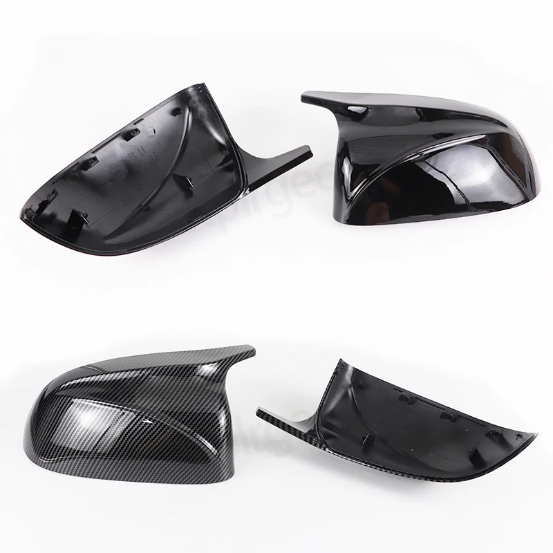 2Pcs Glossy Black carbon pattern Rear Side View Mirror Covers Shell Replacement For BMW X3 G01 ix3 X4 G02 X5 G05 X6 G06 X7 G07 [BDK]