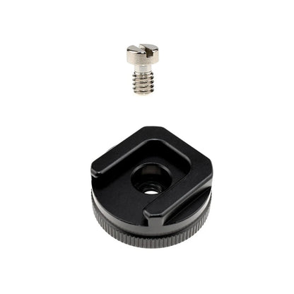 Hot Cold Shoe Mount Adapter with 1/4" Mounting Screw for DSLR Camera Cage Rig Video Flash Light Mic Quick Release Plate [PHO]