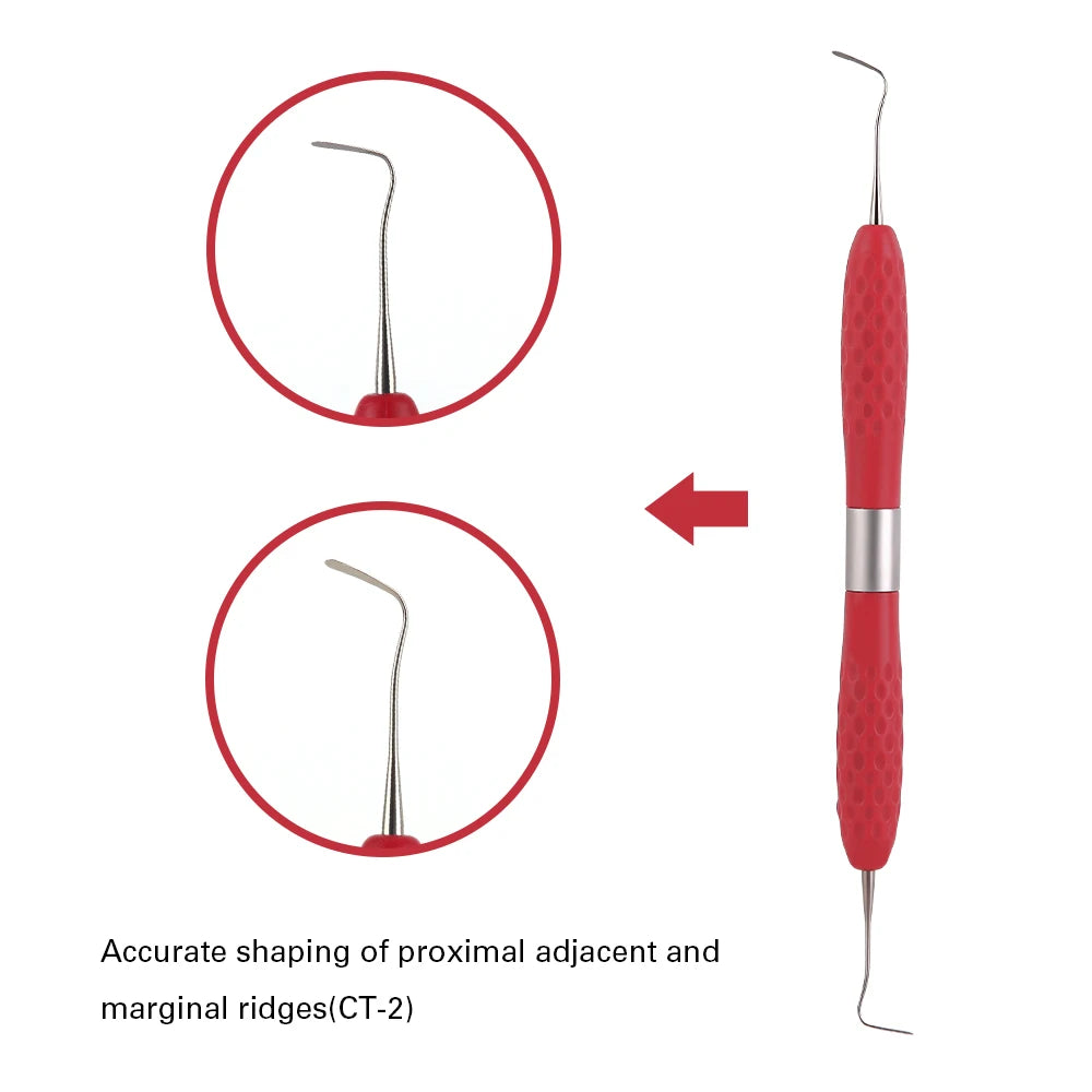 AZDENT Dental Resin Filler Aesthetic Restoration Kit Silicone Handle For LM Resin Knife Plastic Dresser Dentistry Tool Instrument [DEN]