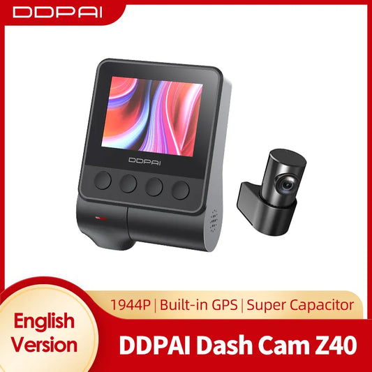 DDPAI Z40 Dash Cam Car Camera Recorder Sony IMX335 1944P HD Video GPS Tracking 360 Rotation Wifi DVR 24H Parking Protector [CAR]