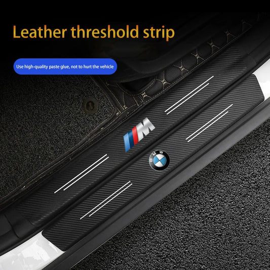 Carbon Fiber Car Door Sill Protector Stickers For BMW M E46 E90 E60 F30 E39 F10 F20 E87 E36 F20 F30 1 2 3 5 7 Series X1 X3 X5 X7 [BDK]