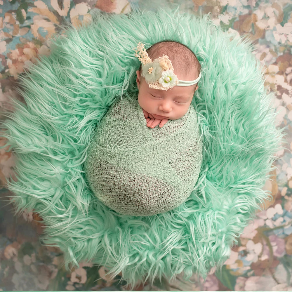 Don&Judy Newborn Photography Props Soft Baby Faux Fur Long Pile Blanket Background Kid Layer Cute Infant Photo Shoot Accessories [PHO]