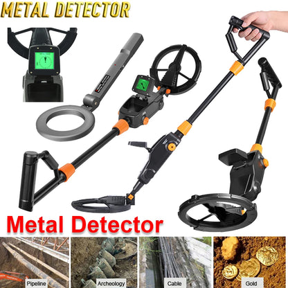 Underground Metal Detector Metal Detector LCD Treasure Gold Digger Sensitive Search Coil Waterproof Treasure Metal Seeker Tool [MTL]