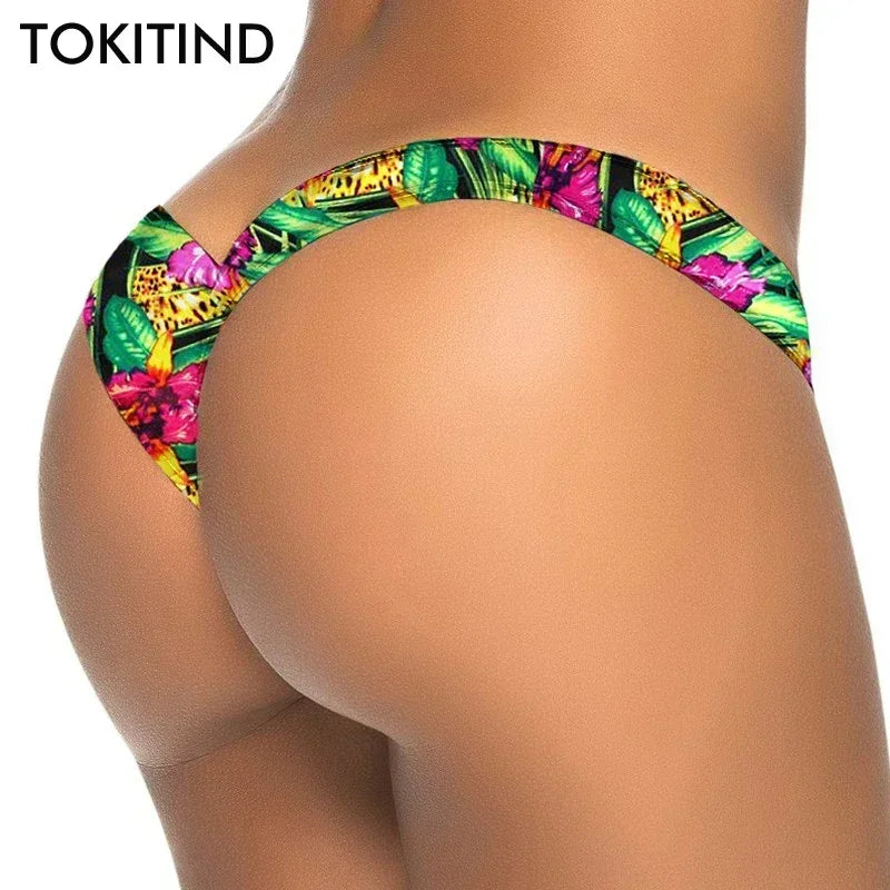 Hot Sexy Thong Bikini Swimwear Women Thong Bathing Suits Swimsuit Brazilian Biquini Fashion Thong Bikinis Swimming Suit [WOM]