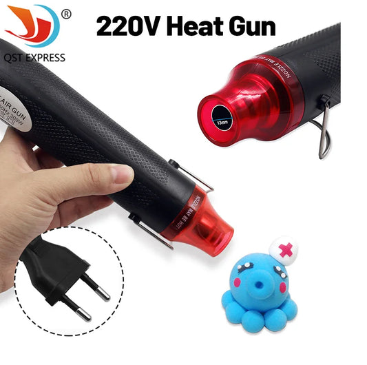 DIY tool heat gun 1pc 220V Using Heat Gun Electric Power Tool Hot Air 300W Temperature Gun with Supporting Seat Shrink [TOL]