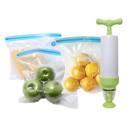 Kitchen vacuum machine 5 Size Vacuum Bag kitchen Transparent Storage Bag Saving Space Seal Bags Pumping vacuum [HAP]