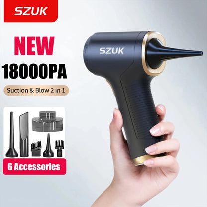 SZUK 18000PA Car Vacuum Cleaner Mini Portable Duster Handheld Cleaning Machine Home Appliance Powerful Wireless Vacuum Cleaner [VAC]