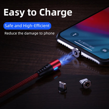 AUFU LED Magnetic USB Charging Cable USB Type C Phone Cable Magnet Phone Charger Micro USB For iPhone 11 12 Pro Max For Xiaomi [MOB]