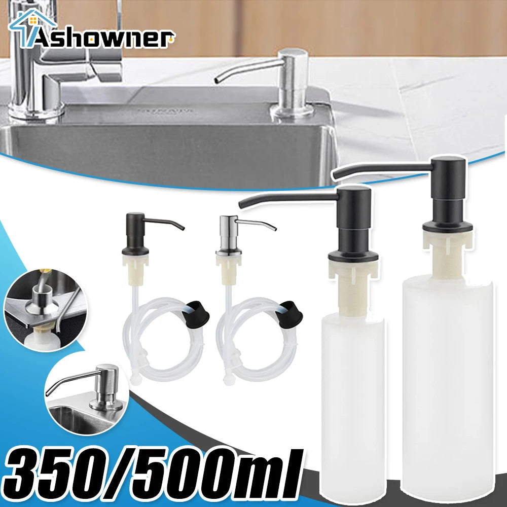 500ML Kitchen Liquid Pump Soap Dispenser  for The Kitchen Soap Dispenser Black Sink Soap Bottle Kitchen Tool Bottle Accessories [DSP]