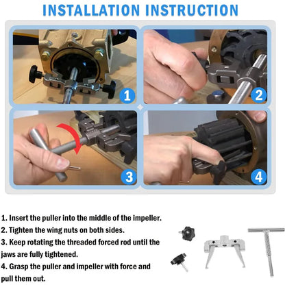 YMT 660040-1 Impeller Puller Removal for Impellers 2-1/4" to 2-9/16", for Jabsco Pump 50070-0040 & 50070-0200 Boat Accessories [MRN]