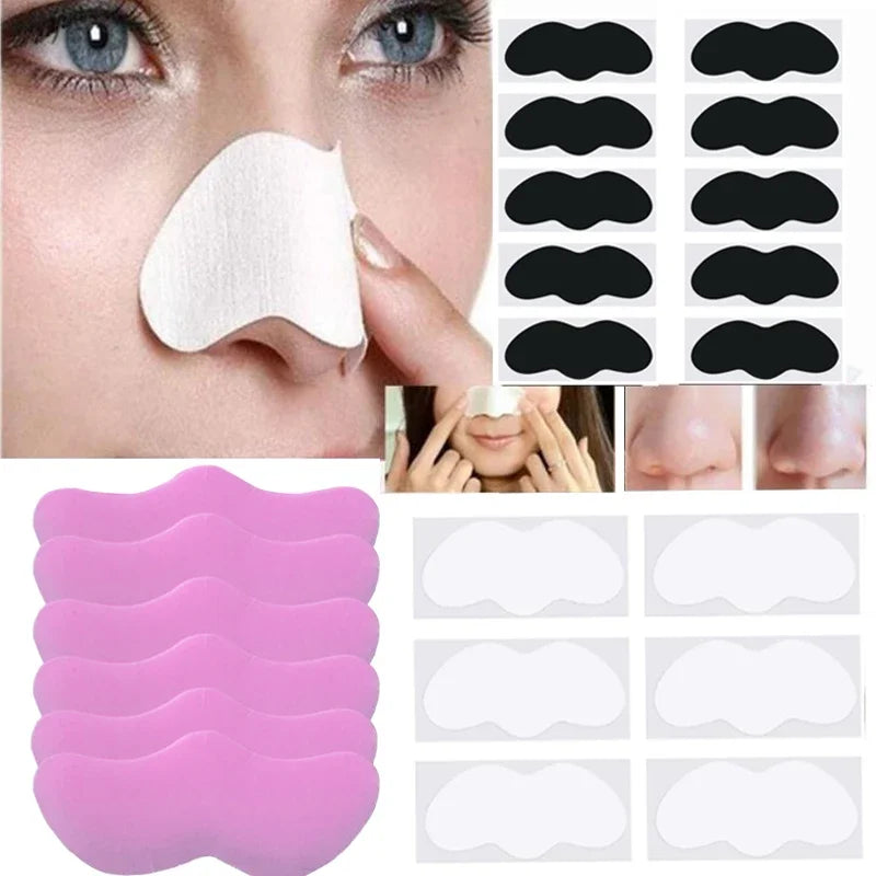 10/20/50PCS Nose Blackhead Remover Mask Deep Cleaning Skin Care Shrink Pore Acne Treatment Mask Nose Black dots Pore Clean Strip [SKC]