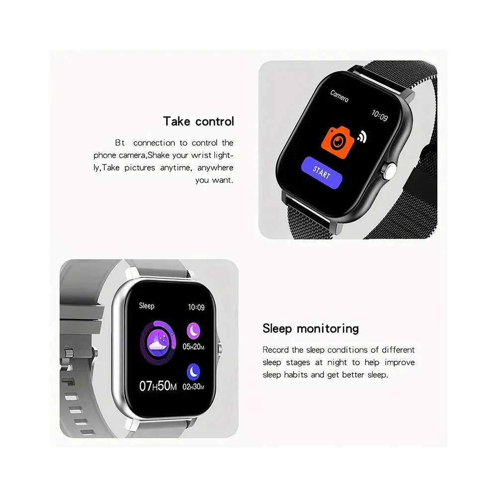 2023 Smart Watch Android Phone 1.44'' Inch Color Screen Bluetooth Call Blood Oxygen/Pressure Monitoring Smart Watch Women Men [SWH]