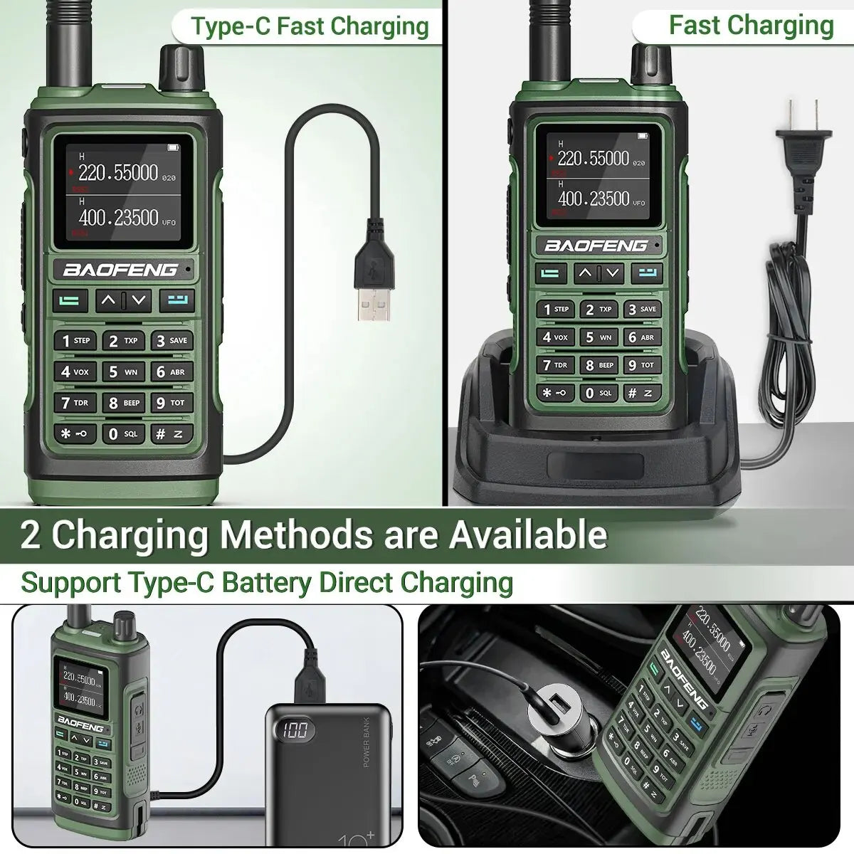 Baofeng UV 17 Pro Wireless Copy Frequency Walkie Talkie 16 KM Long Range Flashlight Type-C Charger Ham Radio UV 17 Pro L K5 5R [TEL]