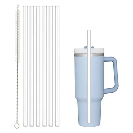 Replacement Straw Compatible with Stanley 20 oz 30 oz 40 oz Cup Tumbler, 6 Pack Reusable Straws with Cleaning Brush [MUG]