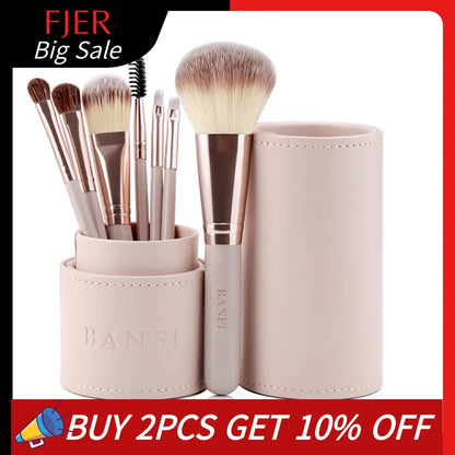 FJER 7-9PCS Makeup Brushes Kit Beauty Makeup Brush тени для век Cosmetic Blush Foundation Eyeshadow Concealer кисти для макияжа [CSM]