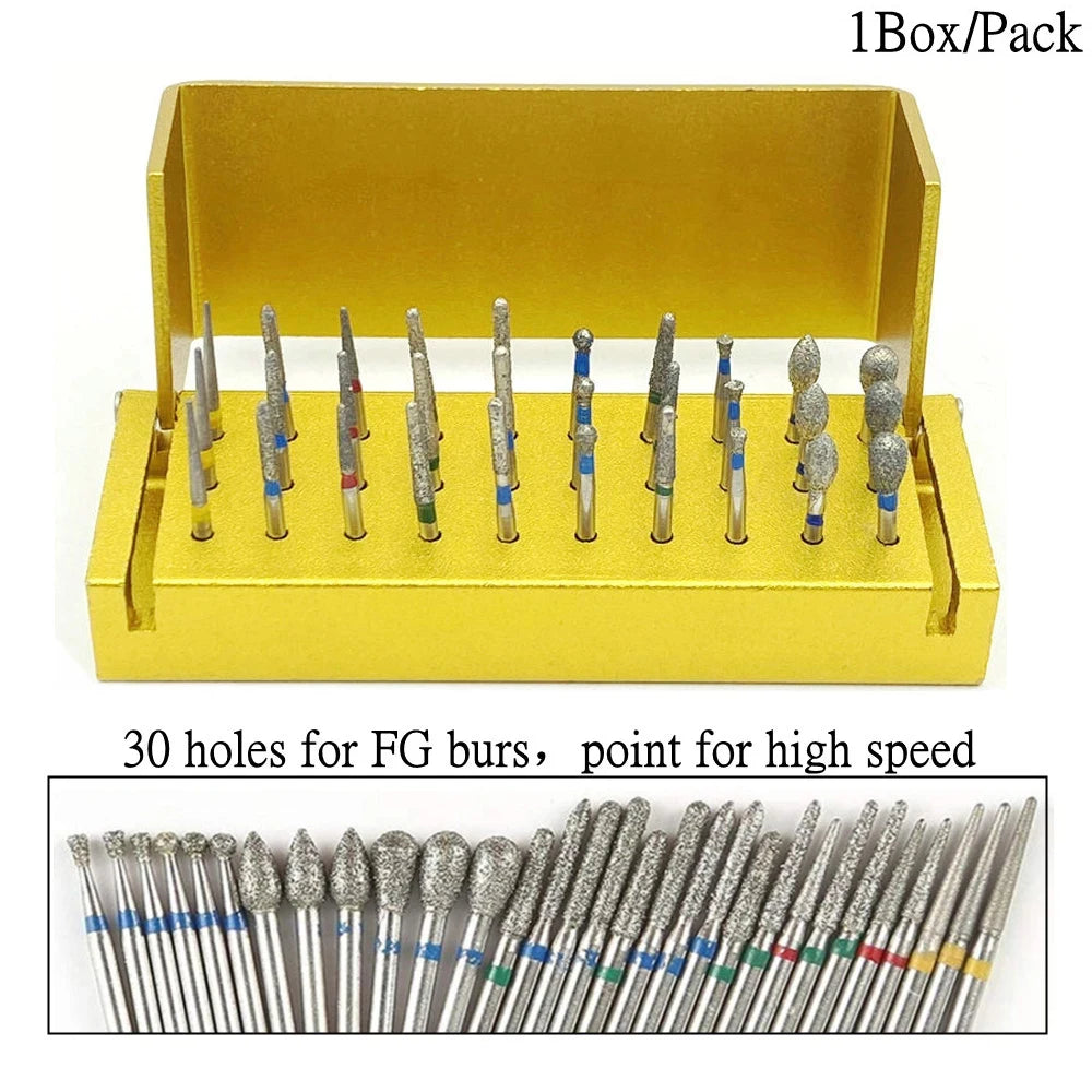 30Pcs Aluminium Dental Burs Diamond Set High Speed Sanding Teeth Polishing Drill Instrument Teeth Whitening Dentisry Tool [DEN]