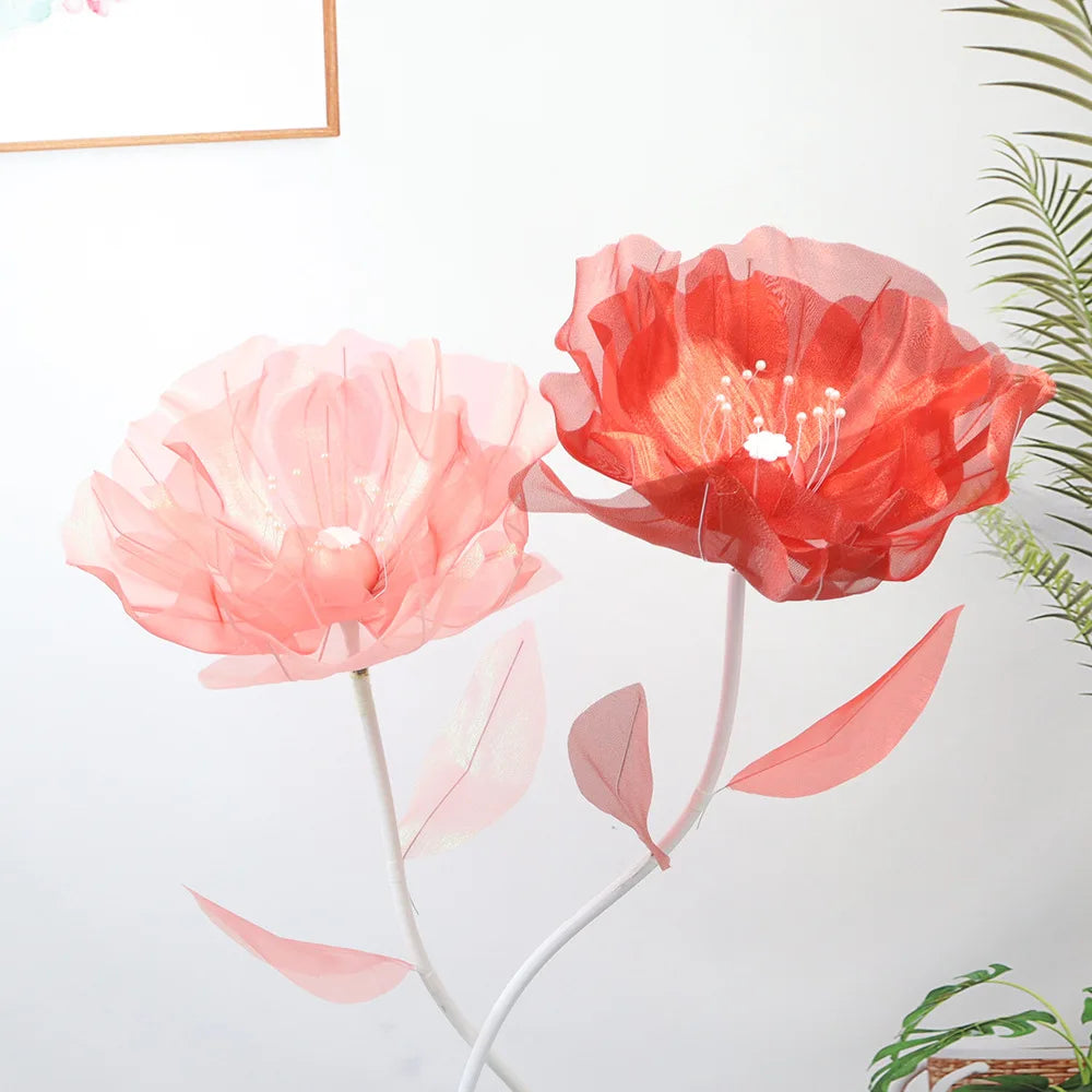 Giant Gauze Fake Butterfly Wedding Decoration Wedding Party Outdoor Valentine's Day Gift Silk Gauze Artificial Butterfly Display [FLW]